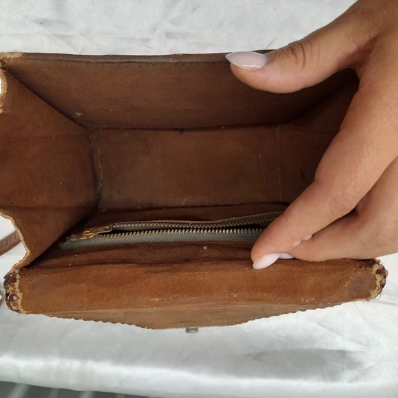 VINTAGE 70’S CROCODILE HAND MADE BAG - Picture 9 of 12